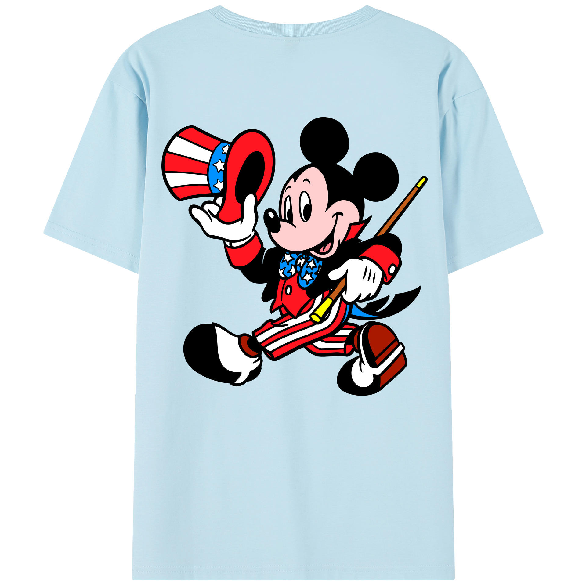（画像用） ミッキーマウス Mickey Mouse 綿100％半袖Tシャツ（背面プリント）